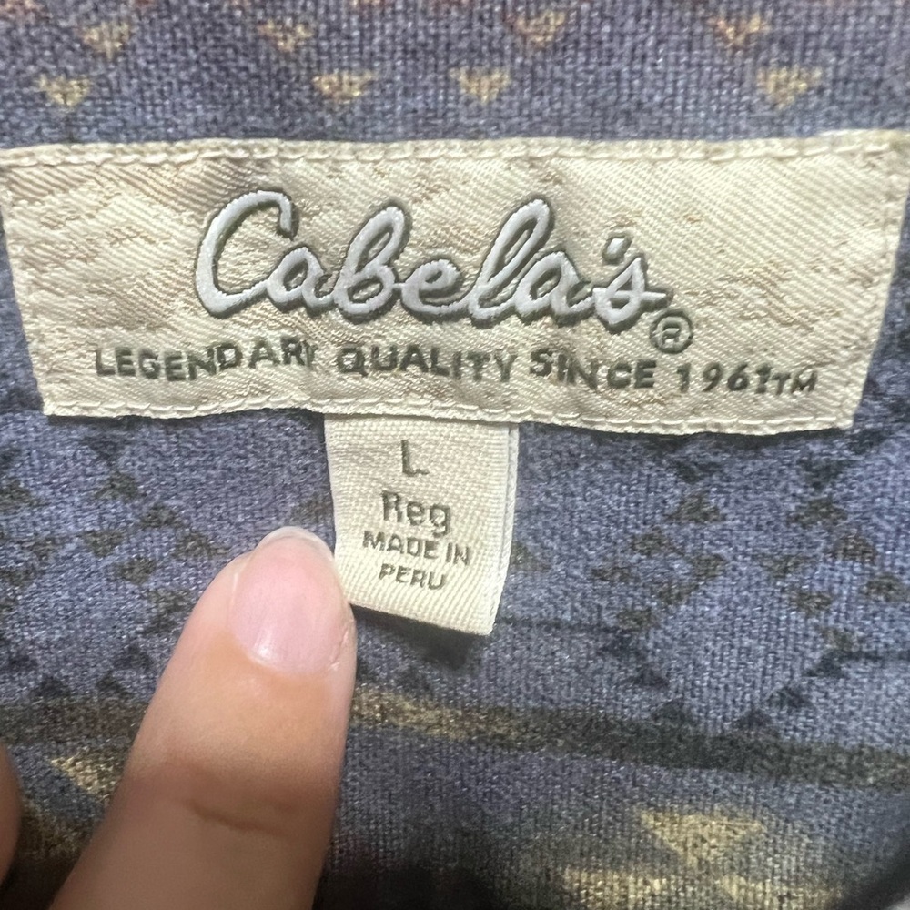 Cabela’s Multicolored Aztec Print Button Front Sh… - image 2